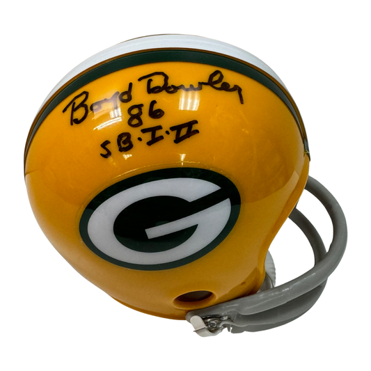Boyd Dowley Autographed Green Bay Packers Mini Helmet “SB I & II” Inscription JSA