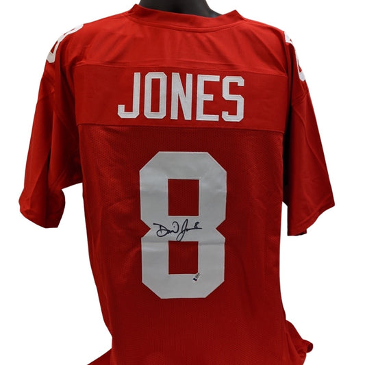 Daniel Jones Autographed New York Giants Red Jersey Beckett