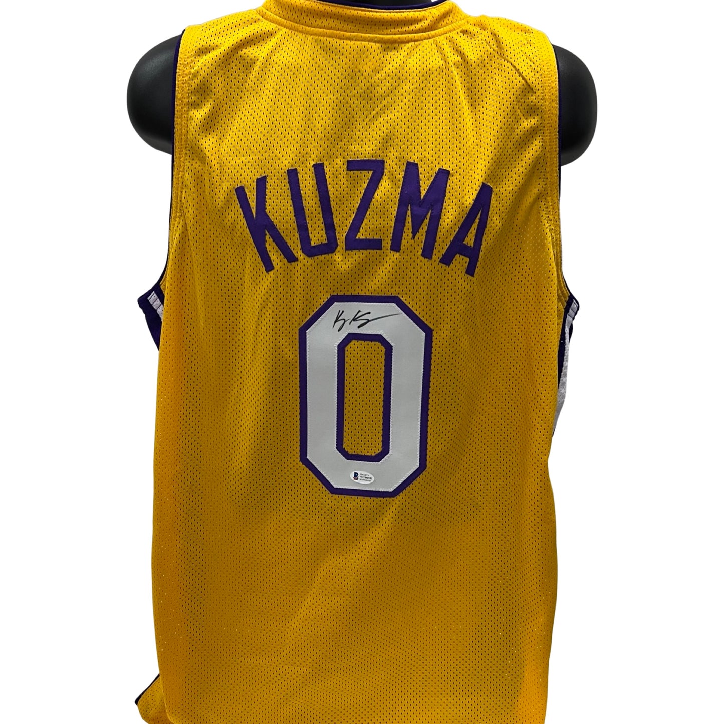 Kyle Kuzma Autographed Los Angeles Lakers Yellow Jersey Beckett