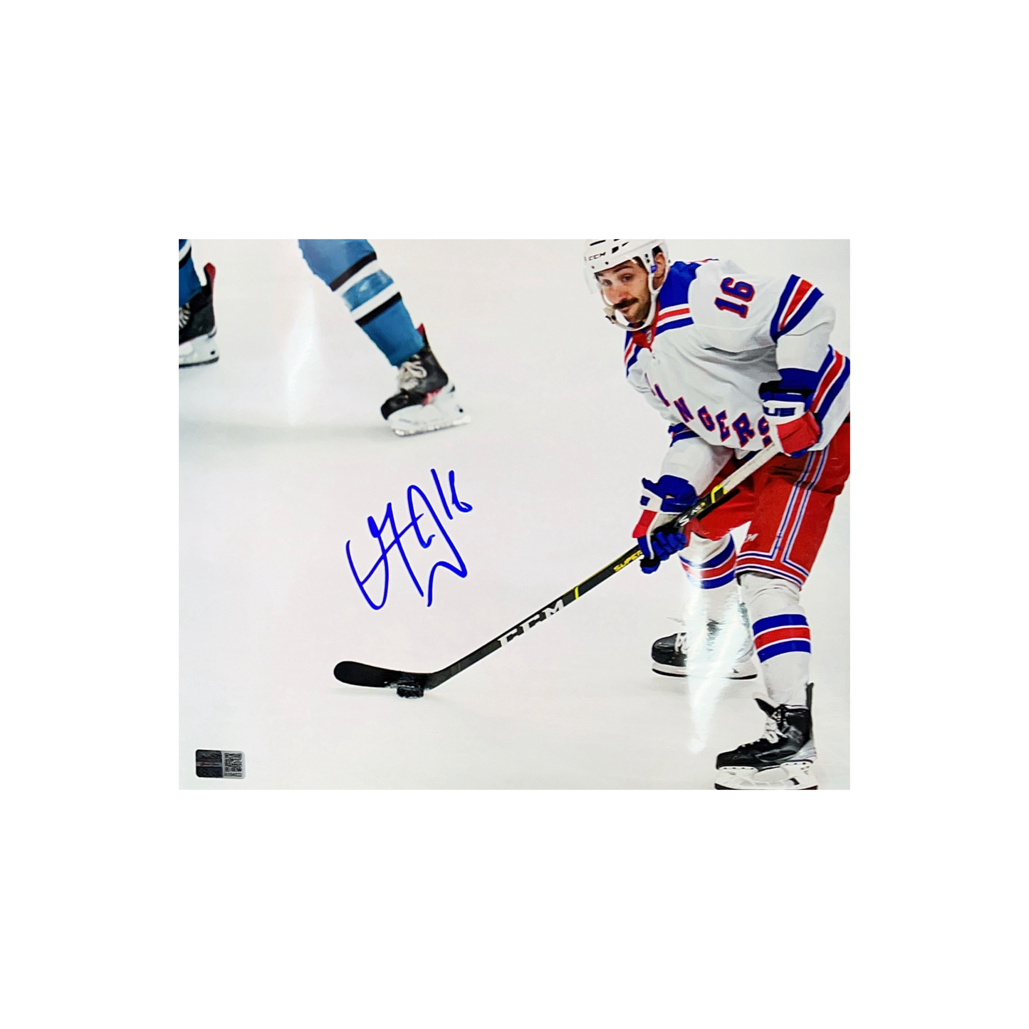 Vincent Trocheck Autographed New York Rangers White Jersey 8x10 Steiner CX