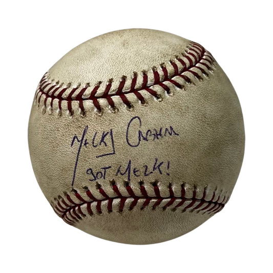 Melky Cabrera Autographed New York Yankees Game Used OMLB “Got Melk” Inscription Steiner