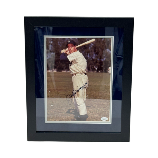Joe DiMaggio Autographed New York Yankees Framed 8x10 JSA