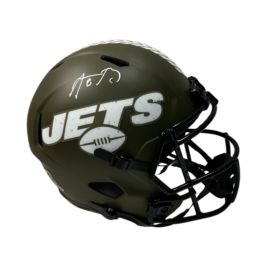 Aaron Rodgers Autographed New York Jets Salute To Service Replica Helmet Fanatics