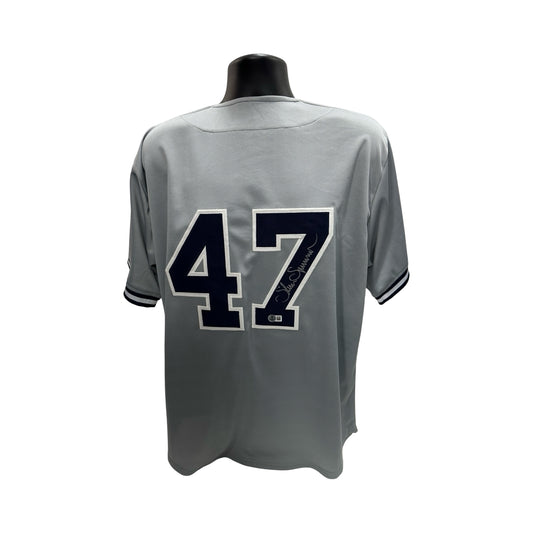 Shane Spencer Autographed New York Yankees Grey Jersey Beckett BAS