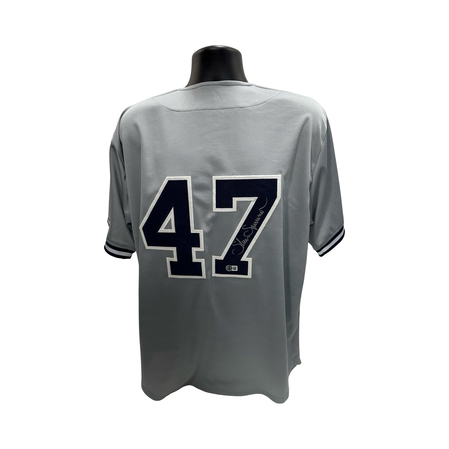 Shane Spencer Autographed New York Yankees Grey Jersey Beckett BAS