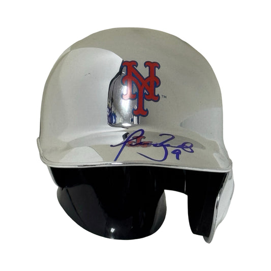 Todd Zeile Autographed New York Mets Chrome Mini Helmet Beckett BAS