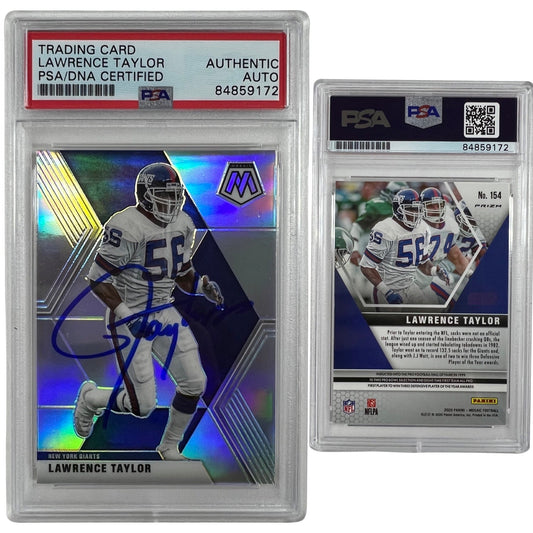 2020 Lawrence Taylor Panini Mosaic #154 Autographed PSA Auto Authentic