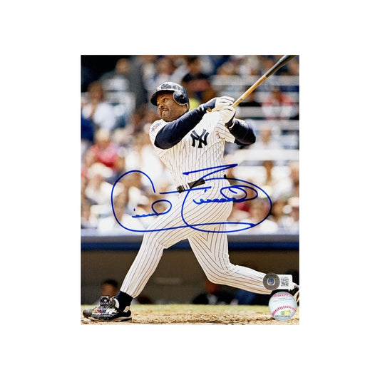 Cecil Fielder Autographed New York Yankees Swing 8x10 Beckett