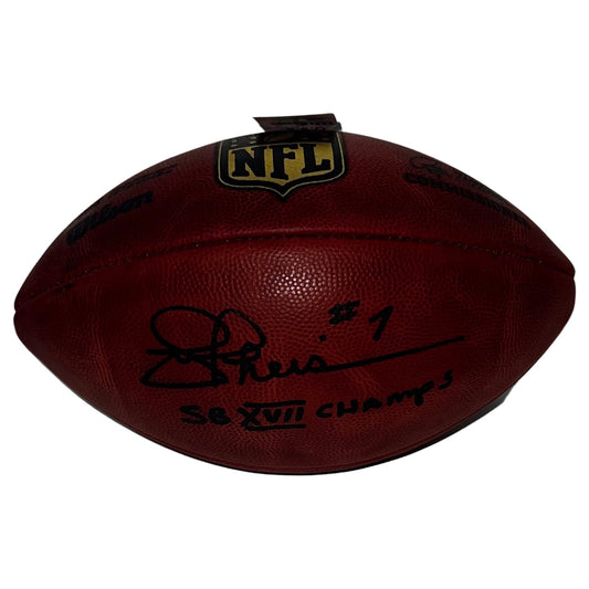 Joe Theismann Autographed Washington Redskins NFL Duke Football SB XVII Champs Inscription Steiner CX