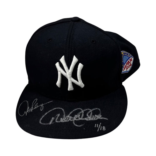 Derek Jeter & Alex Rodriguez Signed New York Yankees 2004 Japan Series Hat LE 11/18 MLB & Steiner