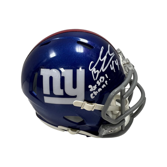 Ahmad Bradshaw Autographed New York Giants Speed Mini Helmet “2x SB Champ!” Inscription Steiner CX