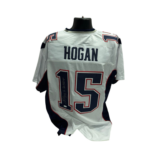Chris Hogan Autographed New England Patriots Inscribed 2x SB Champs White Jersey JSA