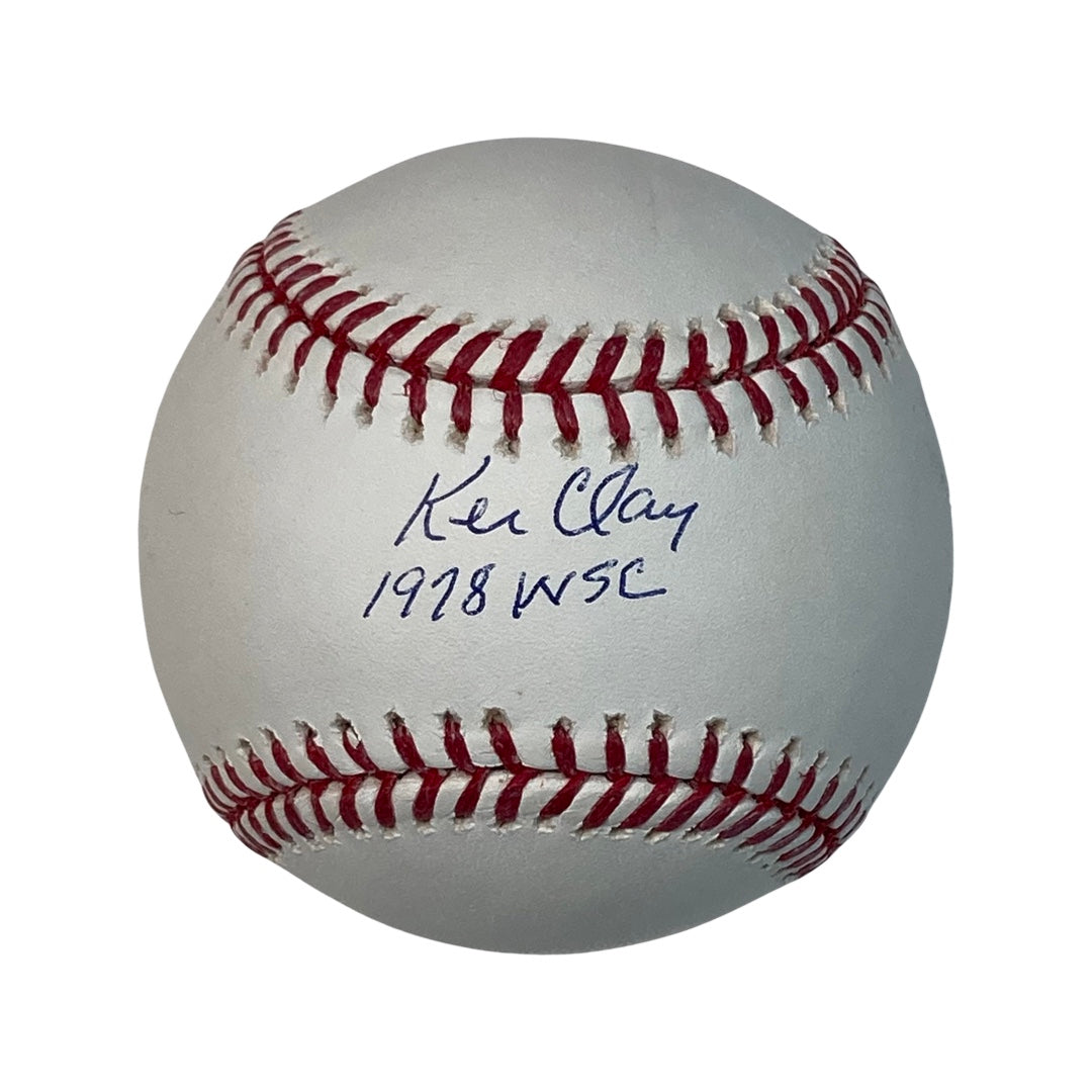 Ken Clay Autographed New York Yankees OMLB 1978 WSC Inscription JSA