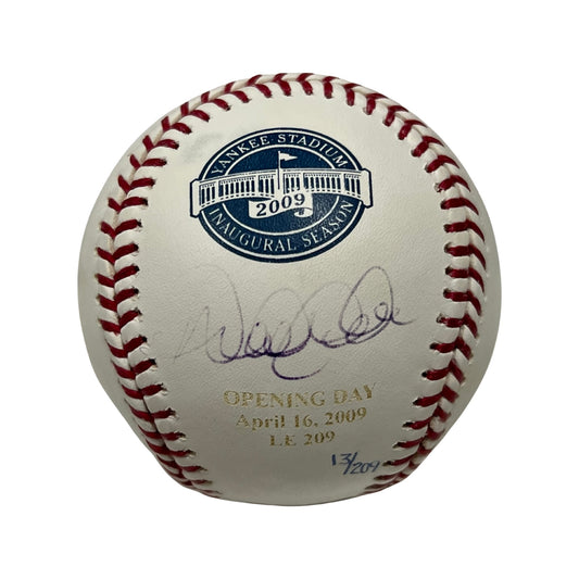 Derek Jeter Autographed New York Yankees Inaugural Season Logo Baseball Engraved LE /209 Steiner/MLB