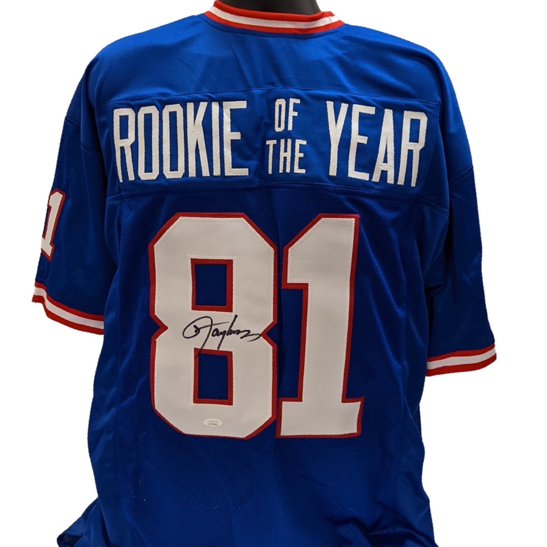 Lawrence Taylor Autographed New York Giants Blue Rookie of the Year Jersey JSA