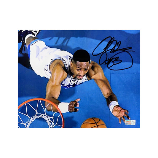 Alonzo Mourning Autographed Charlotte Hornets Rebound 8x10 Steiner CX