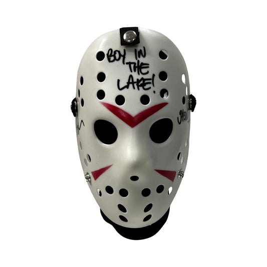 Ari Lehman Autographed Jason Voorhees Friday the 13th White Mask “Boy In The Lake! Jason 1” Inscriptions Steiner CX