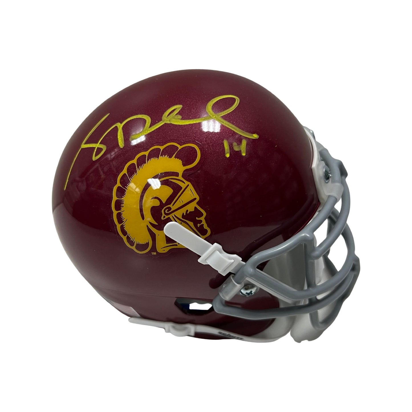 Sam Darnold Autographed USC Trojans Schutt Mini Helmet JSA