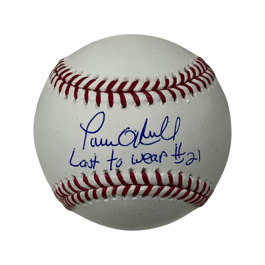 Paul O’Neill Autographed New York Yankees OMLB “Last to Wear #21” Inscription Steiner CX