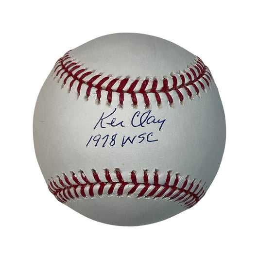 Ken Clay Autographed New York Yankees OMLB “1978 WSC” Inscription JSA