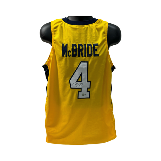 Miles Deuce McBride Autographed West Virginia Mountaineers Yellow Jersey Beckett
