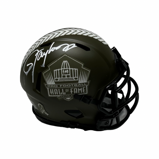 Lawrence Taylor Autographed New York Giants Hall Of Fame Salute To Service Mini Helmet Steiner CX