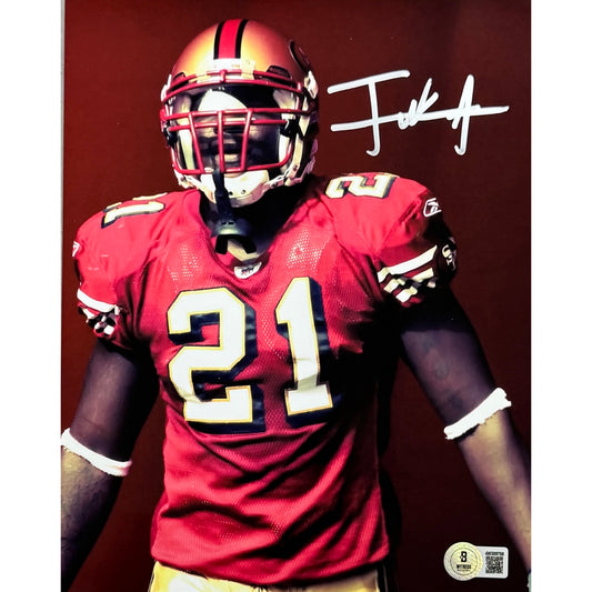 Frank Gore San Fransisco 49ers Autographed Red Jersey Tunnel 8x10 Beckett BAS
