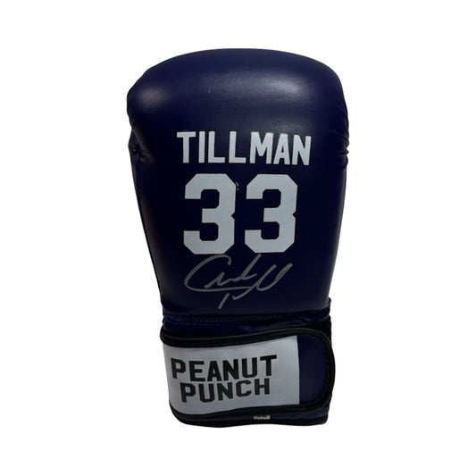 Charles Tillman Autographed Chicago Bears Navy Boxing Glove Right Hand JSA