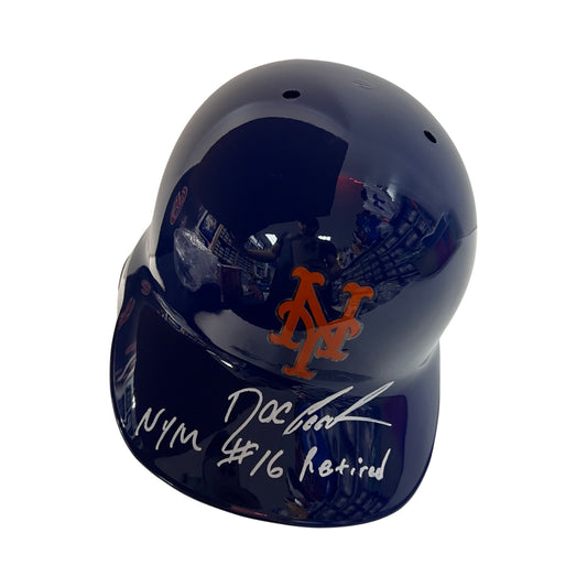 Doc Gooden Autographed New York Mets Batting Helmet “NYM #16 Retired” Inscription Steiner CX