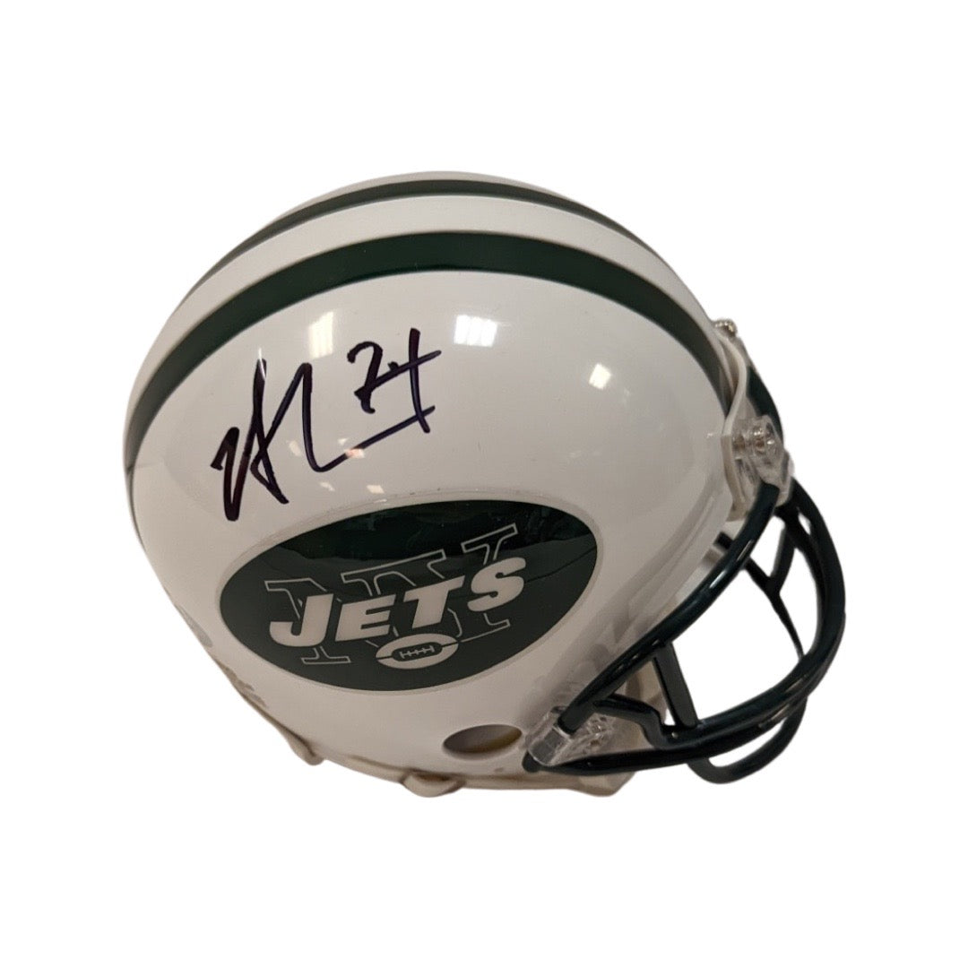 Nick Mangold Autographed New York Jets White Mini Helmet PSA