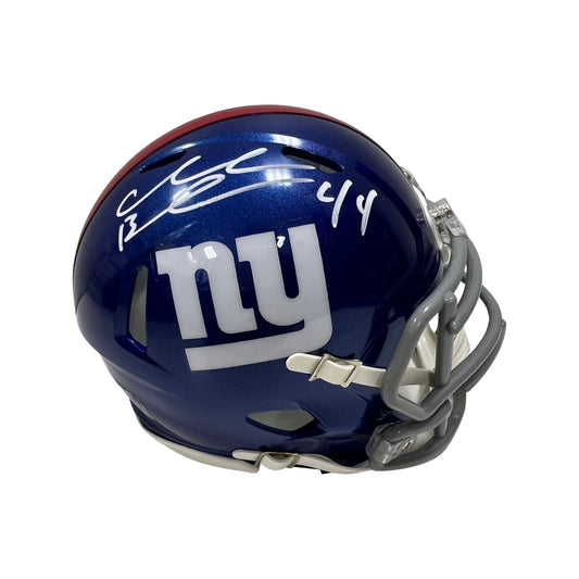 Ahmad Bradshaw Autographed New York Giants Speed Mini Helmet Steiner CX