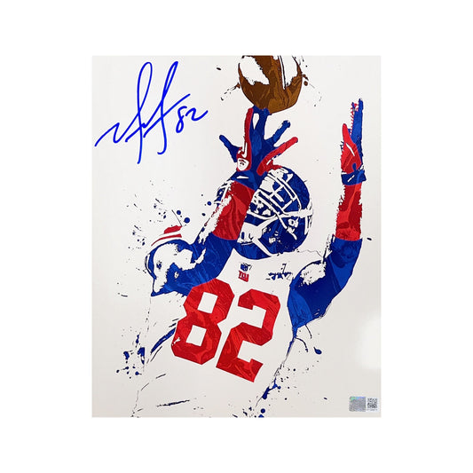 Mario Manningham Autographed New York Giants Super Bowl Catch Edit 8x10 Steiner CX
