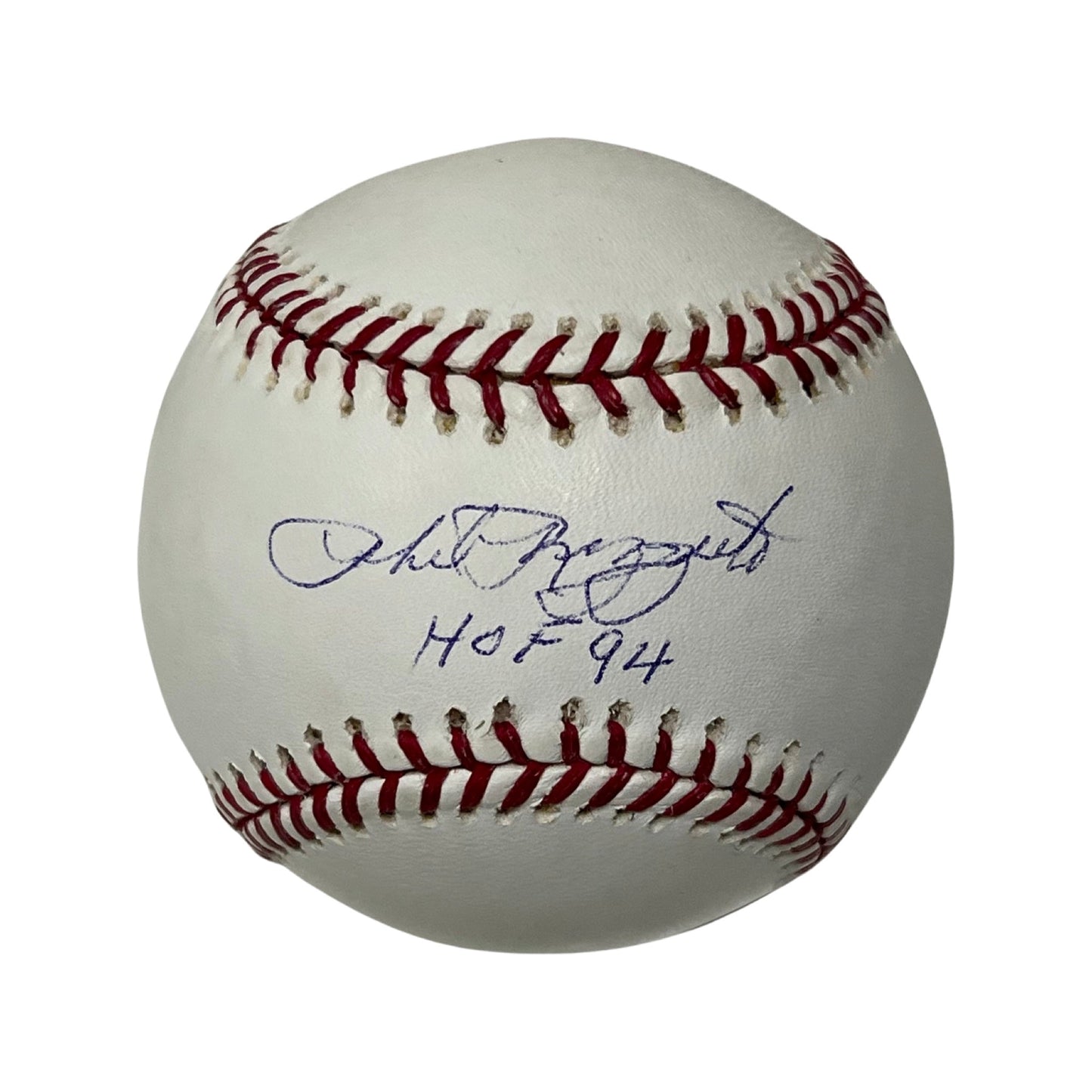 Phil Rizzuto Autographed New York Yankees OMLB HOF 94 Inscription Steiner