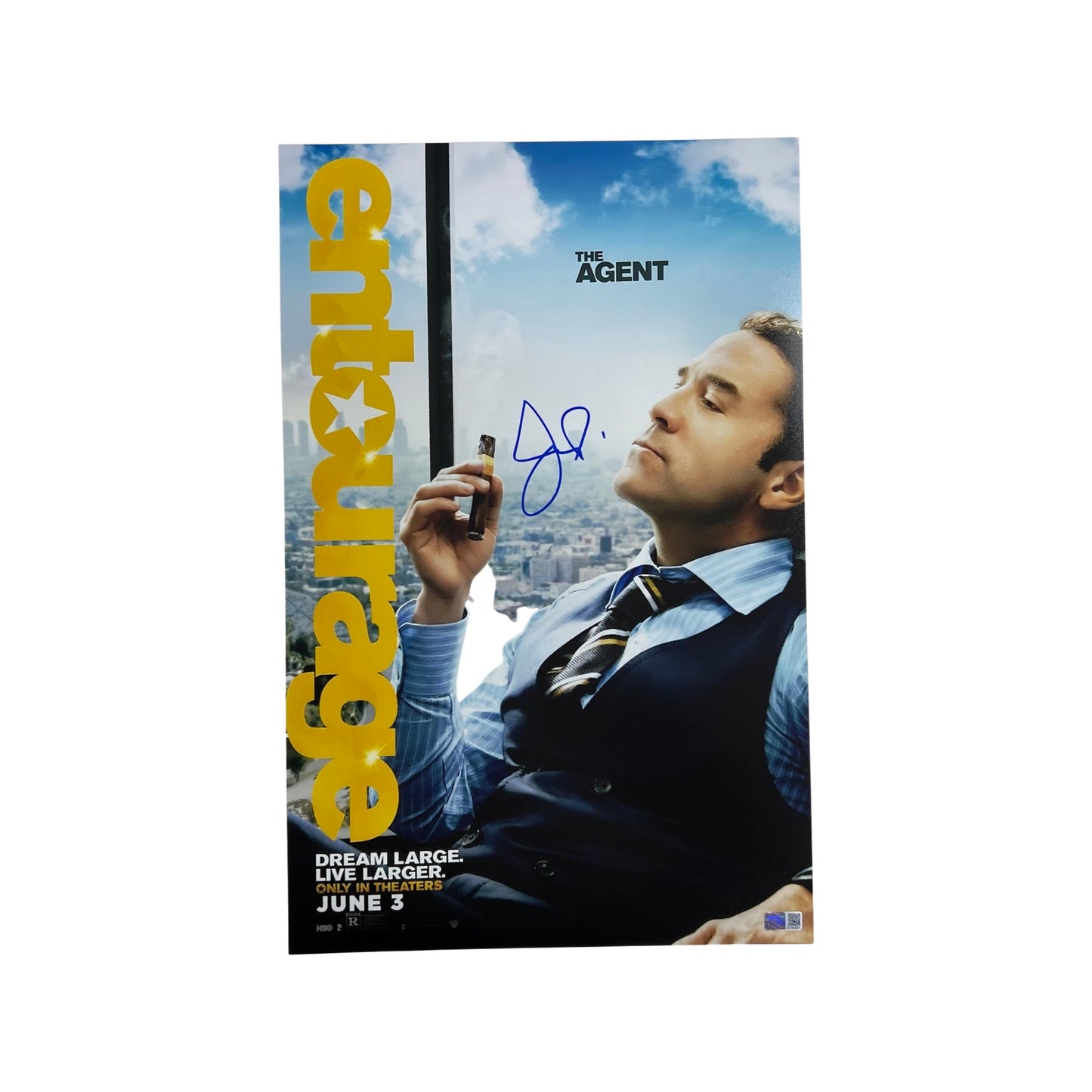 Jeremy Piven Autographed Entourage Movie Ari Gold Character Poster 11x17 Photo Steiner CX