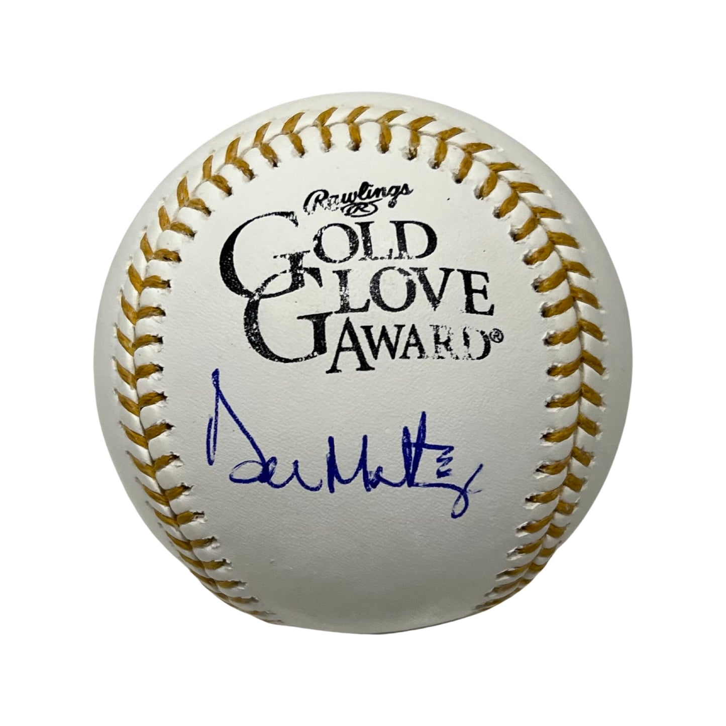 Don Mattingly Autographed New York Yankees Gold Glove Logo Baseball Steiner CX