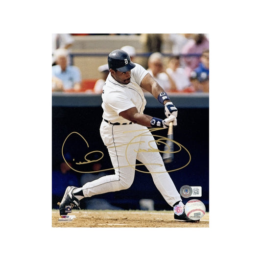 Cecil Fielder Autographed Detroit Tigers Vertical Swing 8x10 Beckett