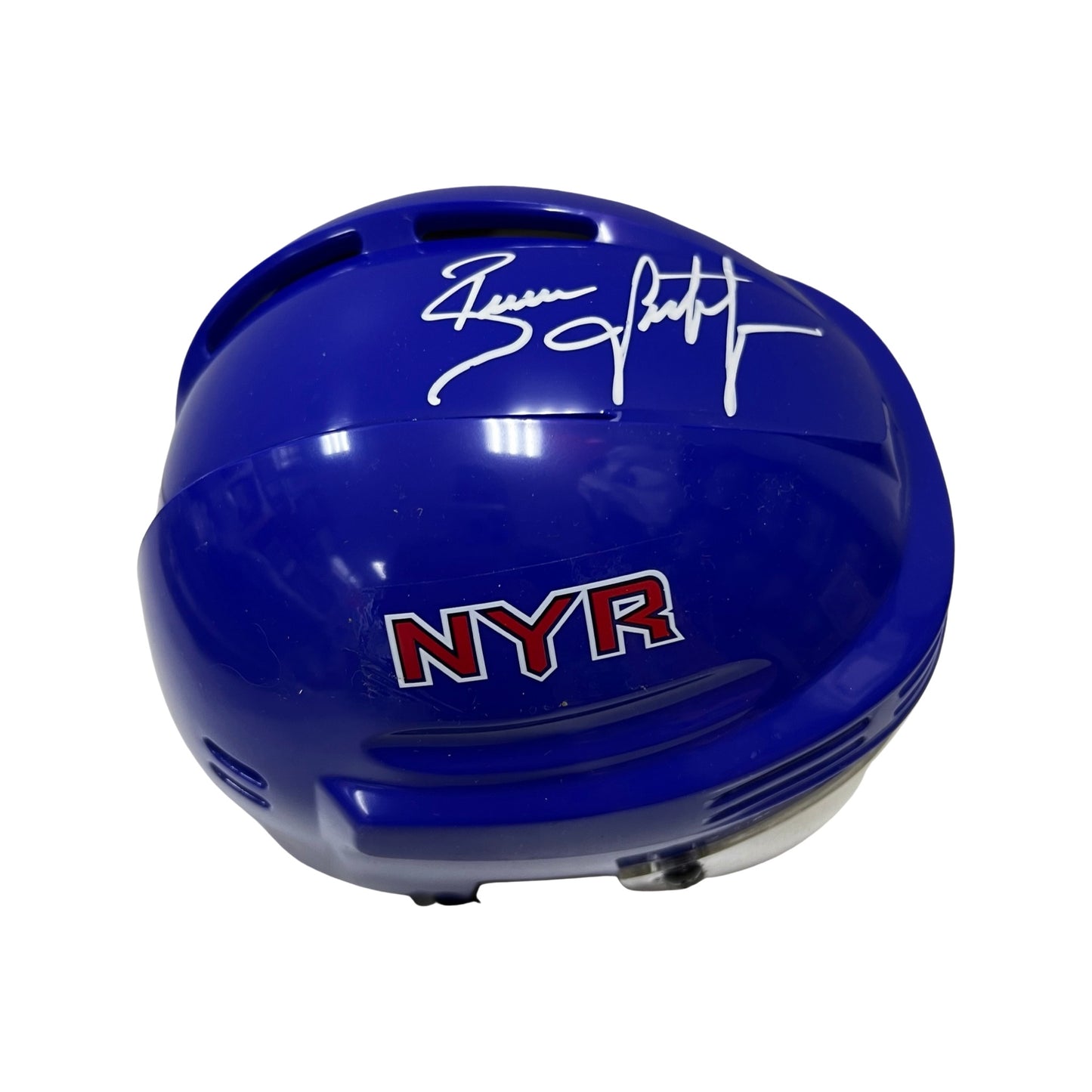 Brian Leetch Autographed New York Rangers Blue Mini Helmet Steiner CX
