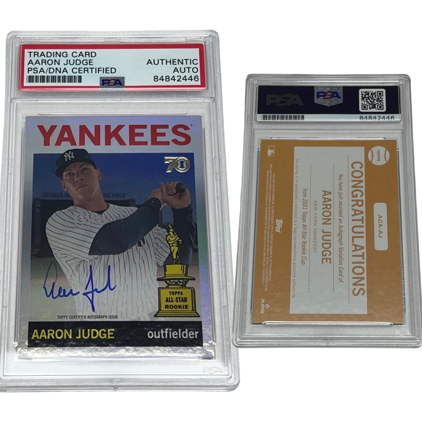 2021 Aaron Judge Topps All-Star Rookie Cup #ACA-AJ Autographed PSA Auto Authentic
