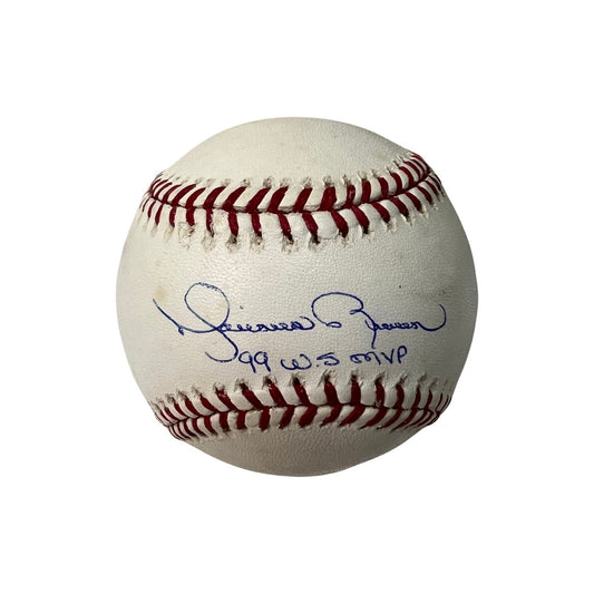 Mariano Rivera Autographed New York Yankees OMLB 99 WS MVP Inscription JSA
