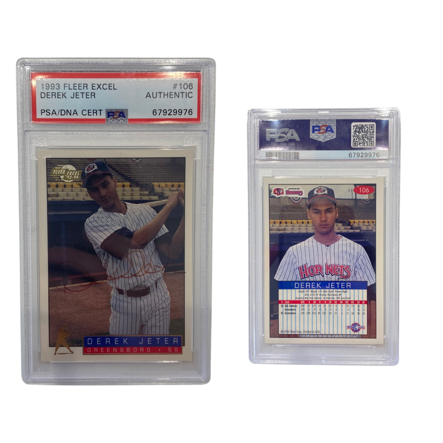 1993 Derek Jeter Fleer Excel Autographed #106 PSA Auto Authentic