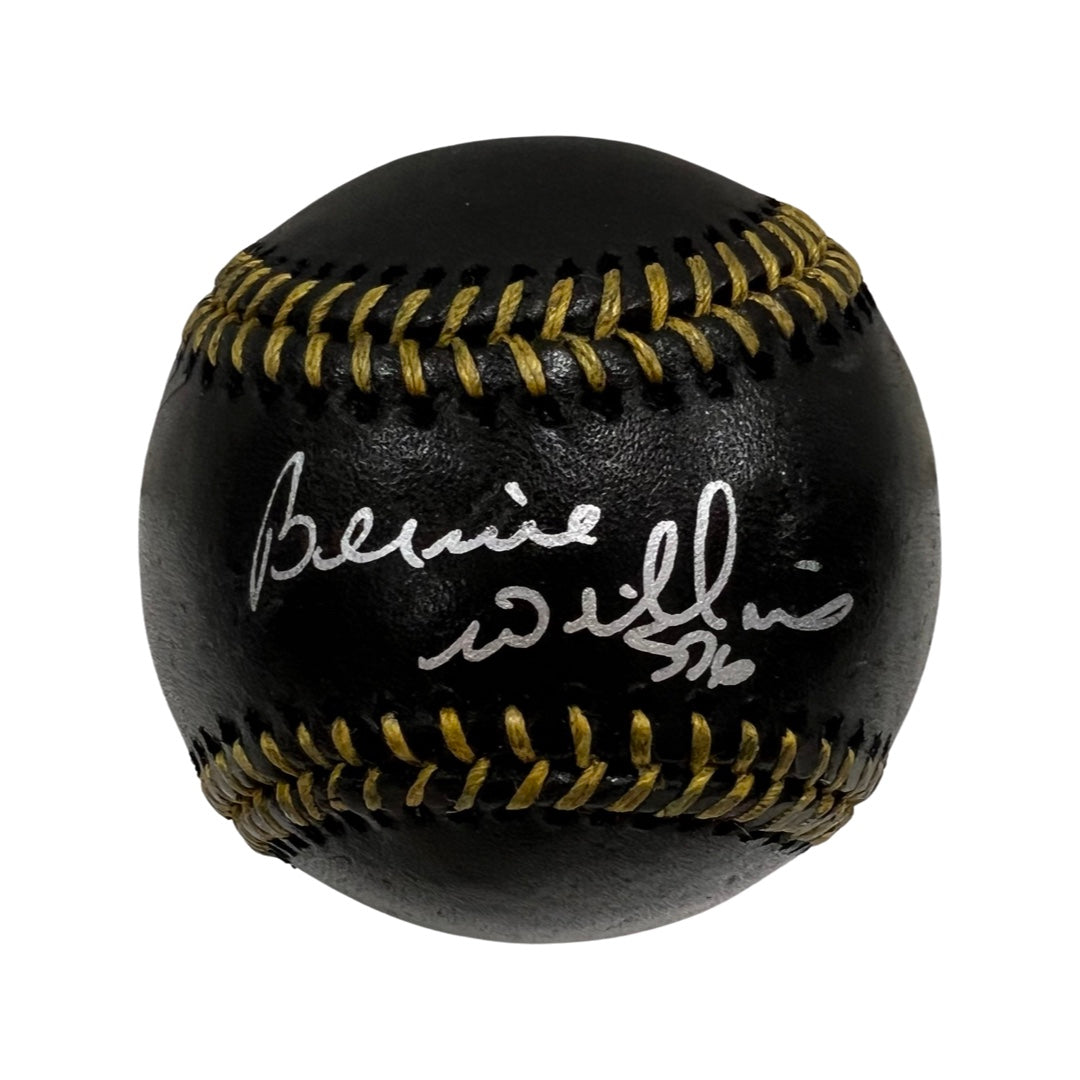 Bernie Williams Autographed New York Yankees Black Leather OMLB PSA