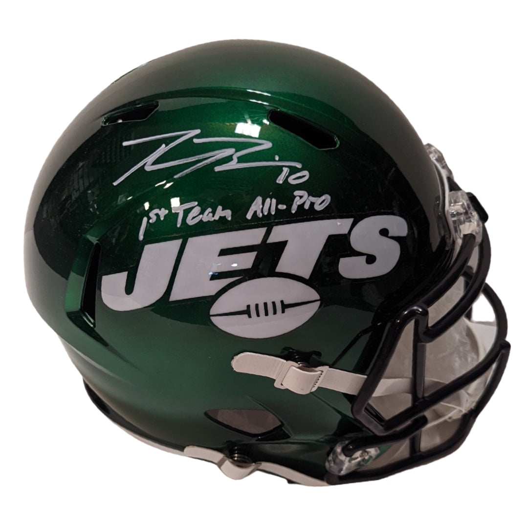 Braxton Berrios Autographed New York Jets Speed Replica Helmet “1st Team All Pro” Inscription Steiner CX