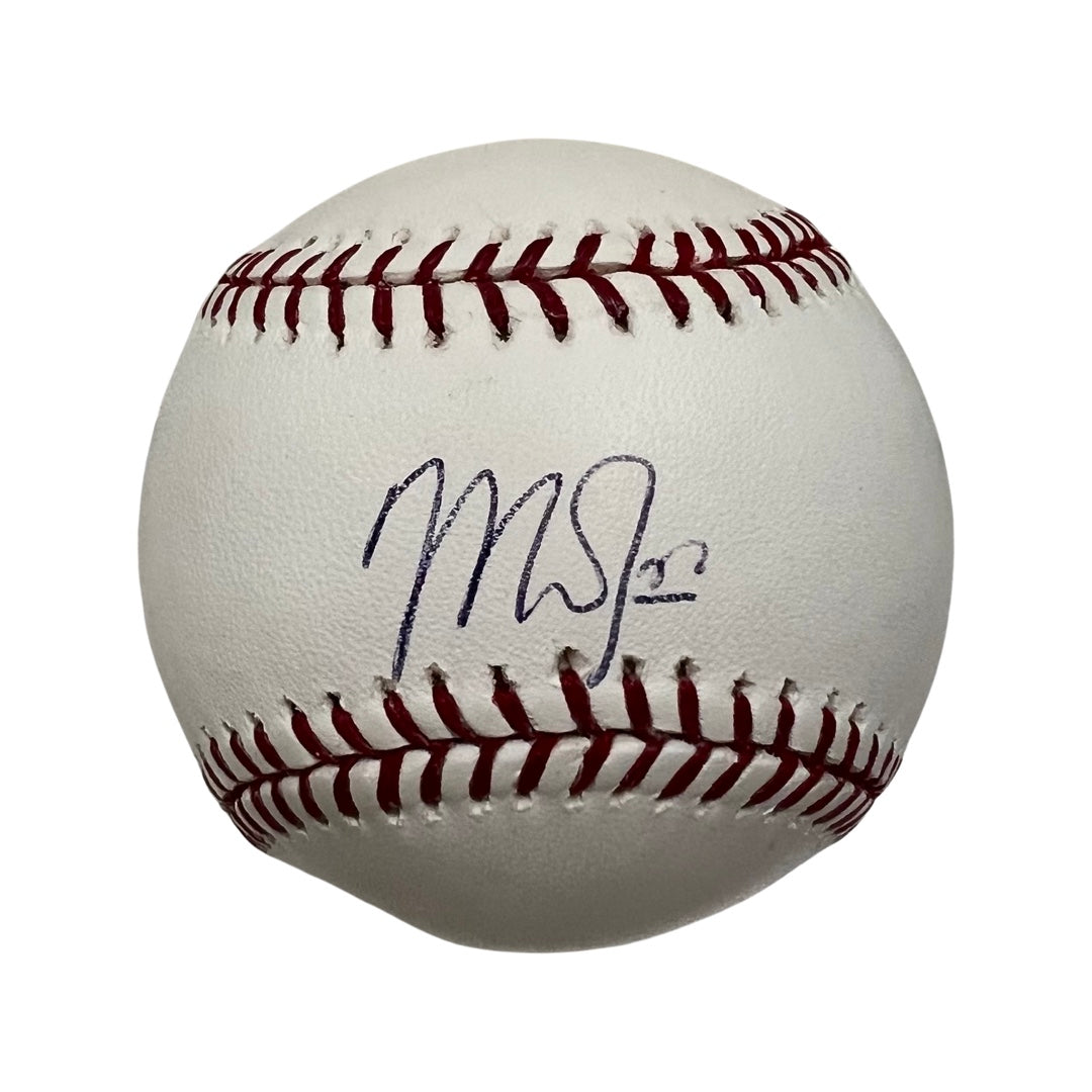 Mike Trout Autographed Los Angeles Angels OMLB PSA
