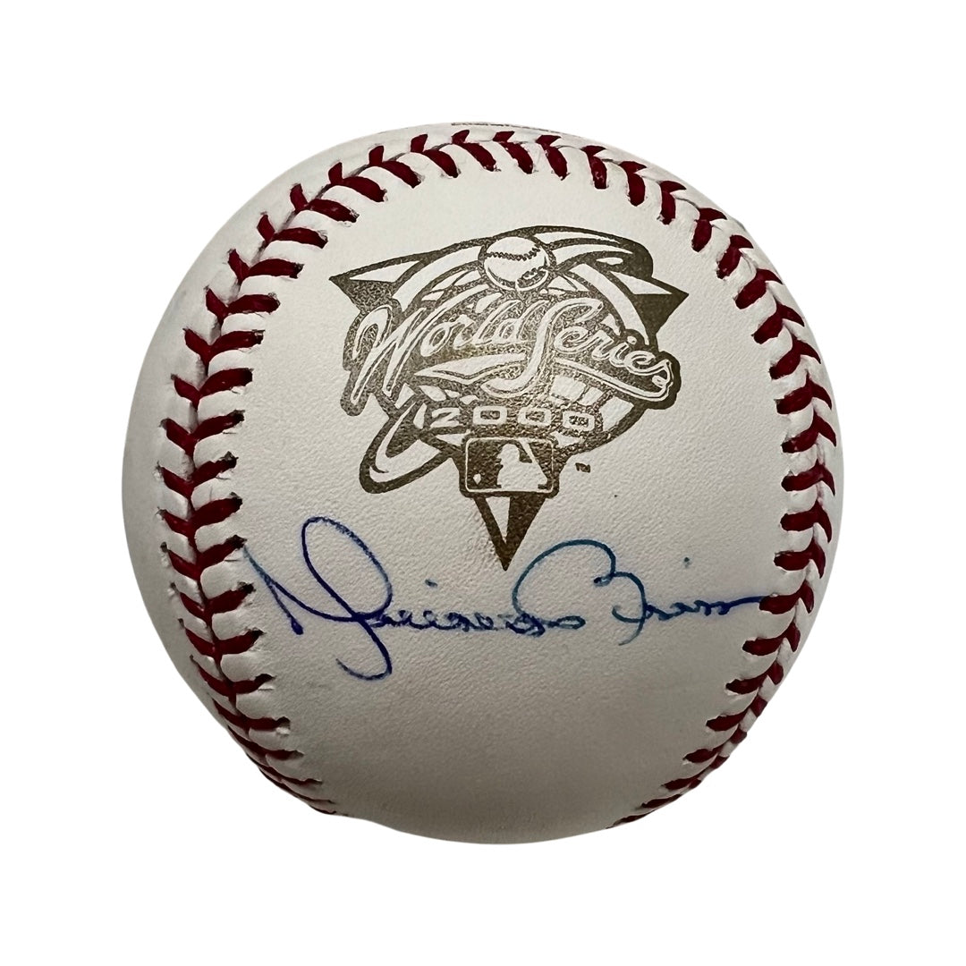 Mariano Rivera Autographed New York Yankees 2000 World Series Logo Baseball Slight Bleed JSA