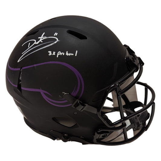 Daunte Culpepper Autographed Minnesota Vikings Eclipse Authentic Helmet “3x Pro Bowl” Inscription JSA