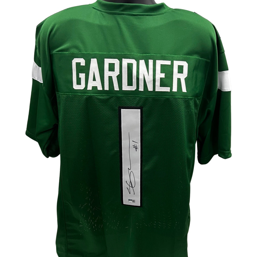Sauce Gardner Autographed New York Jets Green Jersey Steiner CX