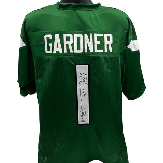Sauce Gardner Autographed New York Jets Green Jersey “2022 DROY” Inscription Steiner CX