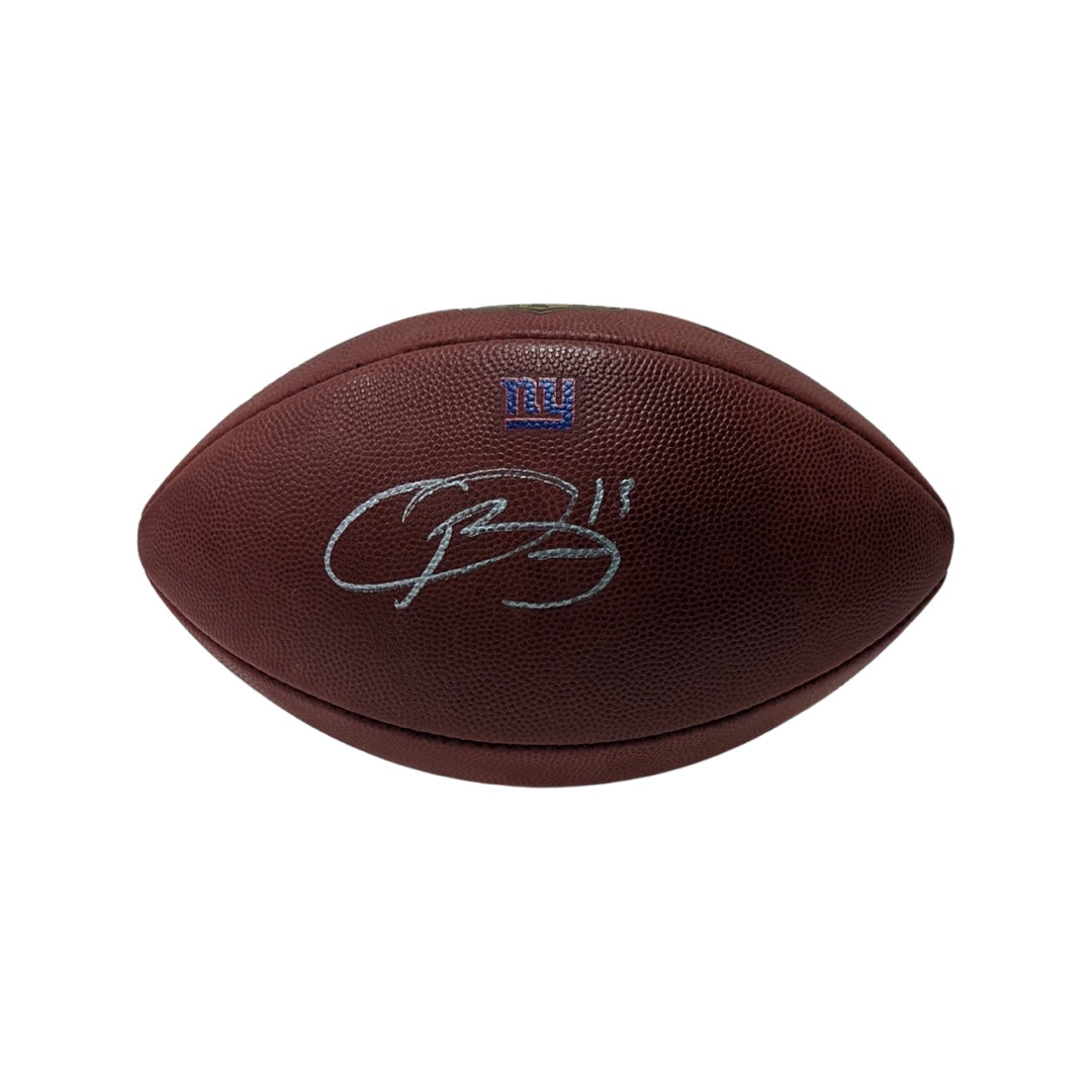 Odell Beckham Jr Autographed New York Giants Logo NFL Duke Football JSA