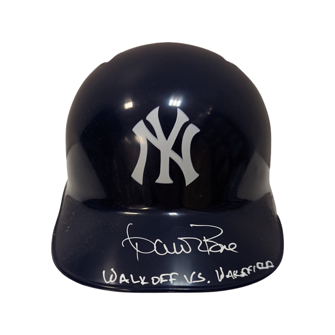 Aaron Boone Autographed New York Yankees Mini Helmet “Walkoff vs Wakefield” Inscription Steiner CX