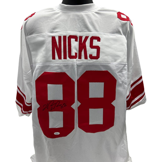 Hakeem Nicks Autographed New York Giants White Jersey JSA